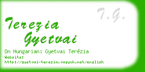terezia gyetvai business card