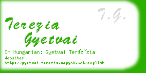 terezia gyetvai business card